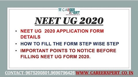 #Neet ug 2020 application form,नीट यूजी एप्लीकेशन फॉर्म  details step wise step