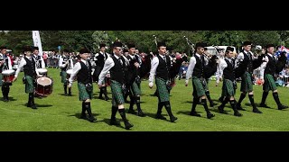 Bagpipes And Drums Music of Brisbane Boys College Pipe Band In Scotland