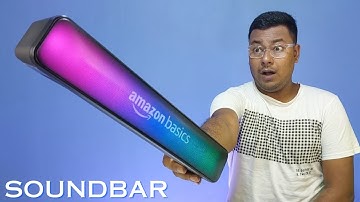 Amazon Basics 16W Portable Soundbar Unboxing & Review | RGB Light, FM | Best Sounbar Under 1500 🤑|