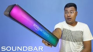 Amazon Basics 16W Portable Soundbar Unboxing & Review | RGB Light, FM | Best Sounbar Under 1500 ?|