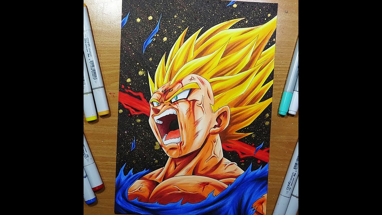 Majin Vegeta, Desenho por Melodias Art