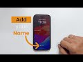 How to Add your Name on your iPhone Lock Screen - iOS 17 and iOS 18