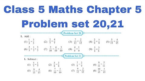 Class 5 Maths |Chapter 5.Fractions Problem set 20,21 | Maharashtra state board