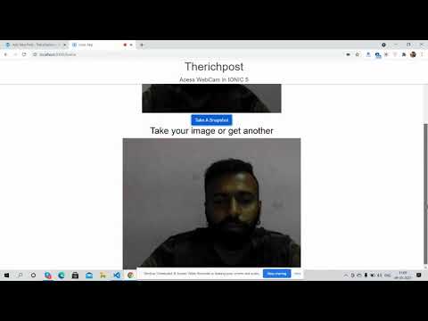 Ionic 5 Access Webcam Working Demo
