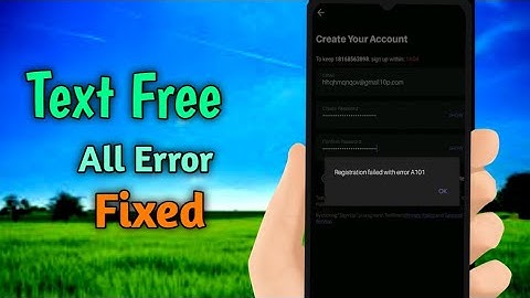 text Free A101 error fixed ! Registration failed with error A101 ! Bangladesh 2024