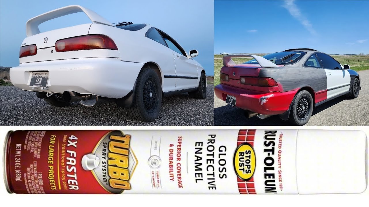 Rustoleum Turbo can paint job GS-R Integra Rescue and Revival Part 5 Budget  Restoration 