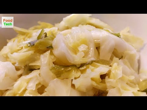 วิธีทำกระหล่ำปลีดองเปรี้ยว 1 คืน กรอบอร่อย สูตรโบราณ Sauerkraut Thai style/FoodTech
