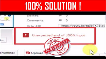 How To Fix Youtube Channel Custom Thumbnail Error Unexpected End Of JSON Input In Windows PC/Laptop