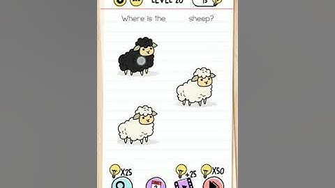 Where is the black sheep? brain test walkthrough level 20