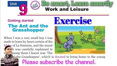 Class 9 || Unit 9 || The Ant and the Grasshopper || by ranjit sir