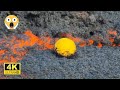 MELON sailing on the LAVA! See what happens to the melon thrown in the lava! Iceland Volcano 2023.