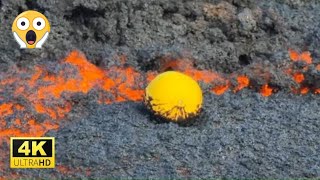 MELON sailing on the LAVA! See what happens to the melon thrown in the lava! Iceland Volcano 2023.