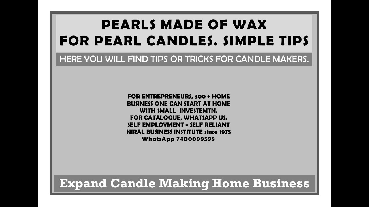 PEARLS MADE OF WAX FOR CANDLE CREATIVITY. For Candle Making Home Business, Courses, Mould available.
