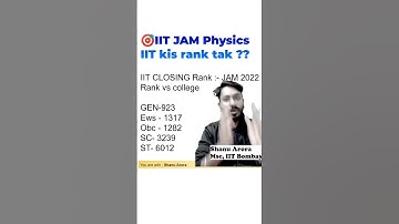 IIT JAM closing rank || minimum rank to get IIT from iit jam