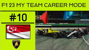 First Red flag Chaos under the lights F1 23 My team career mode part 10 Singapore