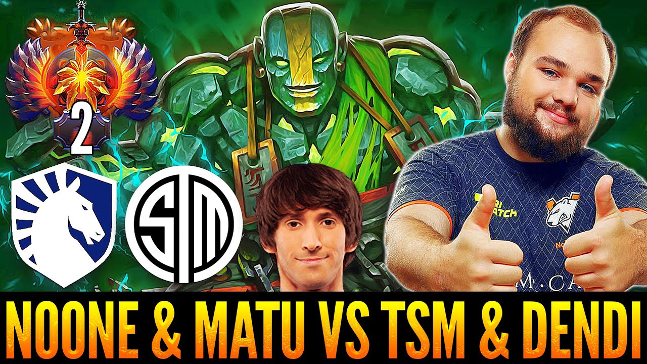 NOONE With Earth Spirit Mid & MATUMBAMAN vs DENDI & Team TSM - High Class Game - Dota 2 Highlights