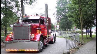 American Trucks in Europe with open pipes sound, by day & night
