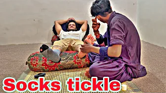 ASMR FEET TICKLE WEARING SOCKS 🧦: See What Happened 🫣😬