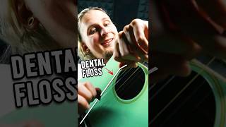 Dental floss guitar strings sound CRAZY