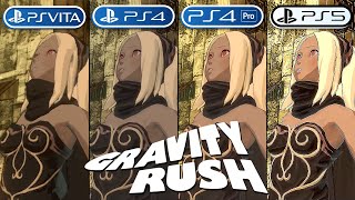Gravity Rush | PS Vita vs PS4 vs PS4 Pro vs PS5 | Graphics Comparison (Side by Side) 4K