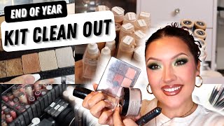 END OF YEAR BRIDAL MAKEUP KIT CLEAN OUT | DECLUTTERING MAKEUP, ORGANIZING AND CLEANING