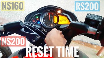 How To Reset Time On NS 200 / Ns 160 / RS 200 🔥🕙