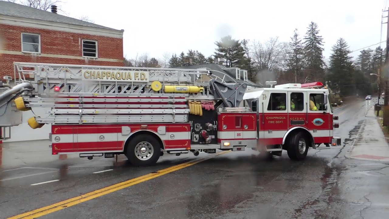 Chappaqua FD Tower Ladder 27 Responding YouTube