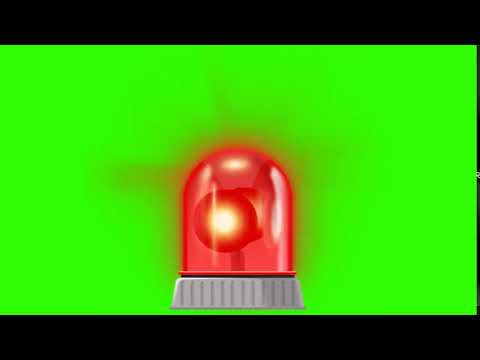 Ambulance Siren Light Green Screen video  720P HD