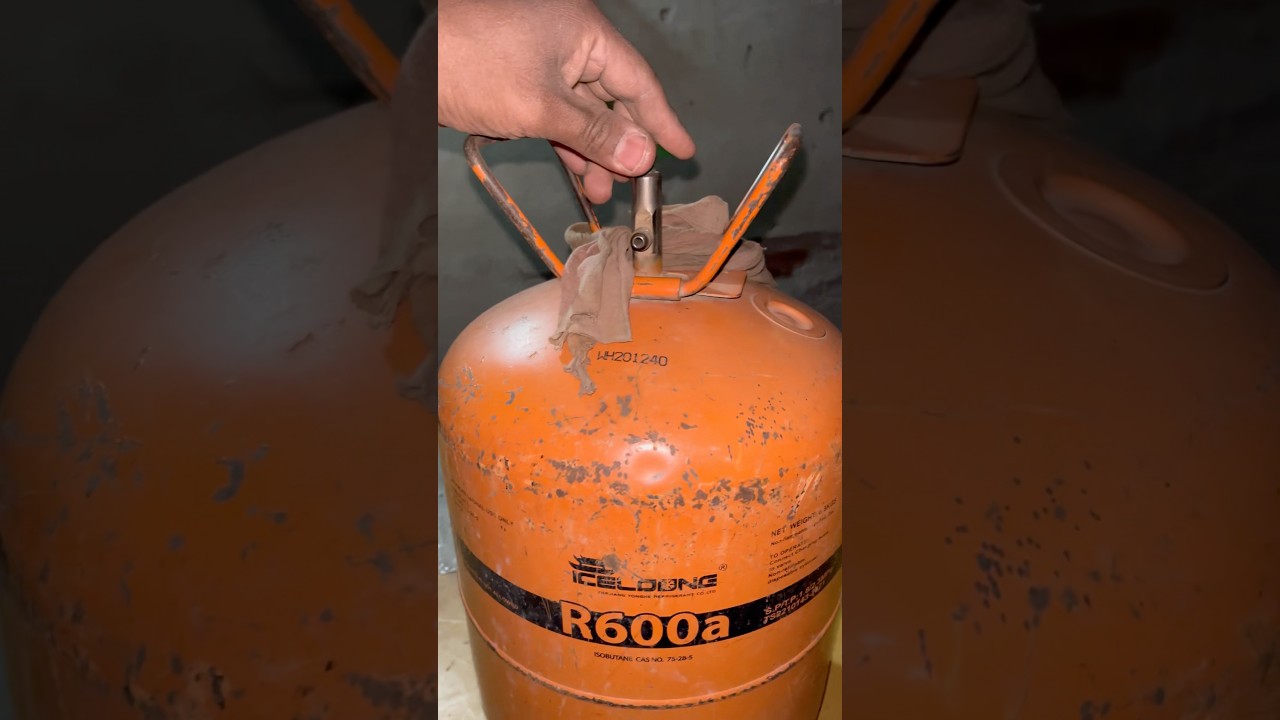How to fridge refrigerant R600a| R600 fridge gas cylinder ￼| AC service 09|R600a