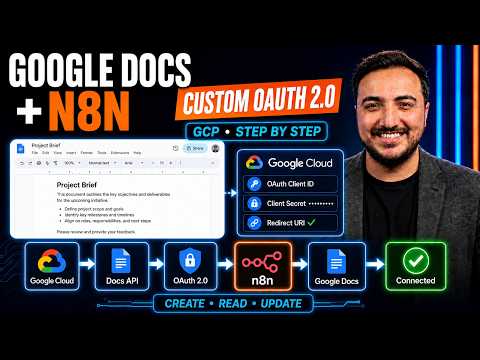 How to Connect N8n | Google Docs Integration | Custom OAuth N8N Setup | GCP Docs API | Full Tutorial