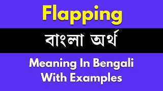 Flapping Meaning in Bengali/ Flapping শব্দের বাংলা ভাষায় অর্থ অথবা মানে কি