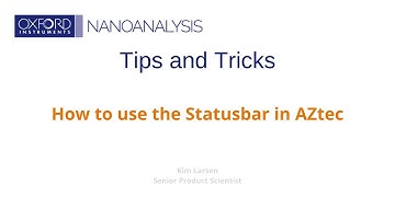 Tips & Tricks: How to use the Statusbar in AZtec