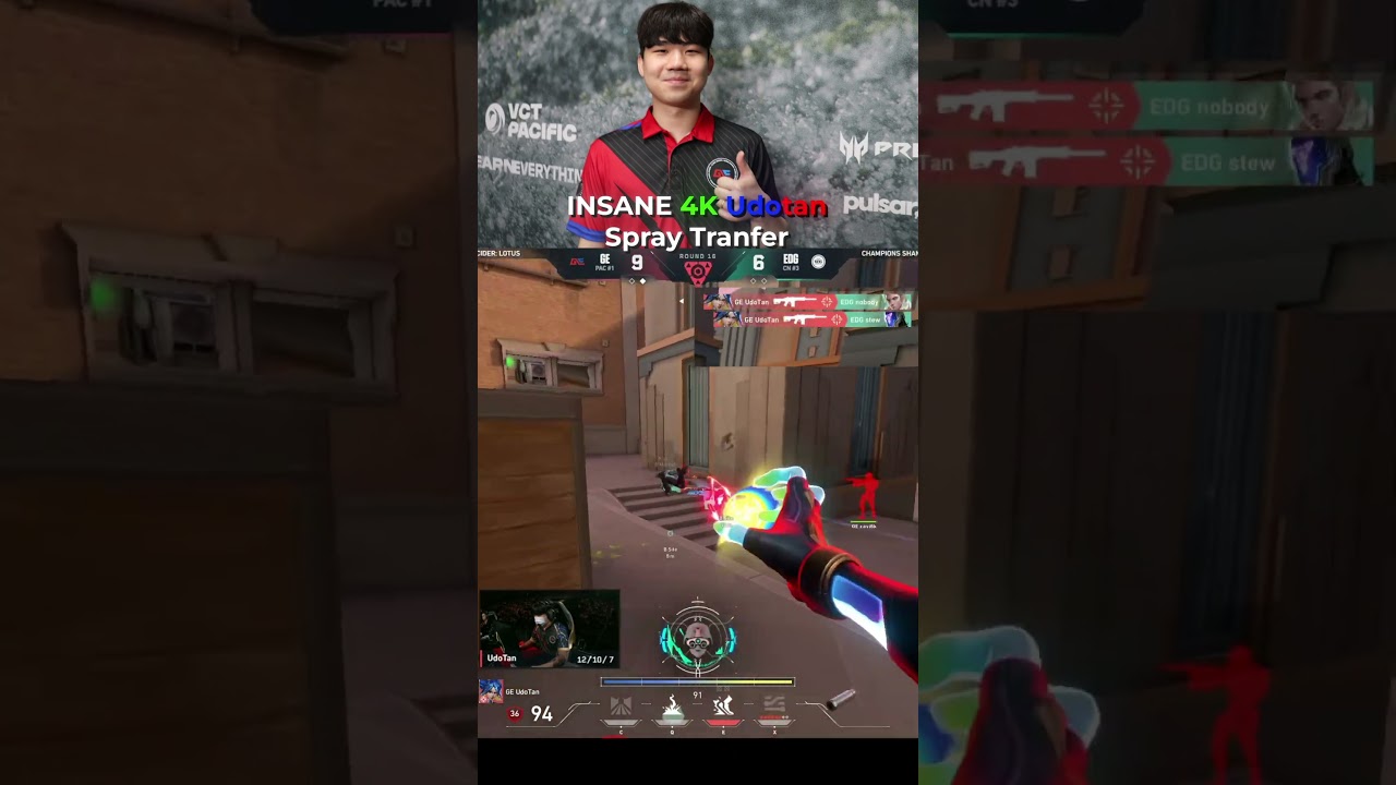 INSANE 4K SPRAY TRANFER FROM UDOTAN | EDG VS GE VCT SHANGHAI 2026