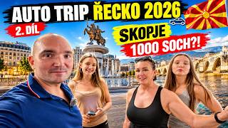 AUTO TRIP ŘECKO 2026 🇬🇷 #2 | SKOPJE – město 1000 SOCH! Cesta, poplatky a ubytování 🇲🇰 screenshot 3