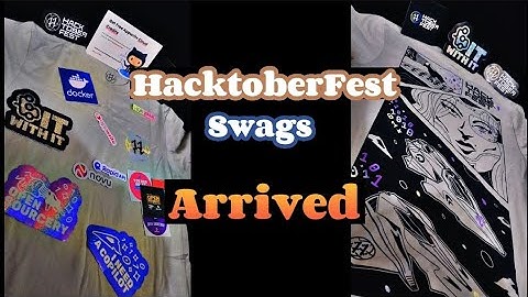 Hacktoberfest swags unboxing #hacktoberfest #github #swags