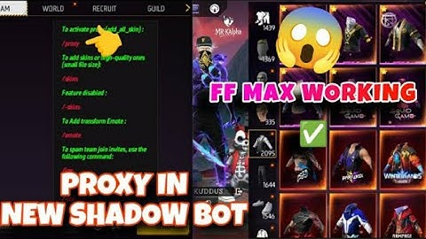 PROXY SERVER IN SHADOW BOT 😱 || GET RARE ITEMS IN FREE FIRE 🗿 || SHADOW BOT WORKING IN FREE FIRE MAX