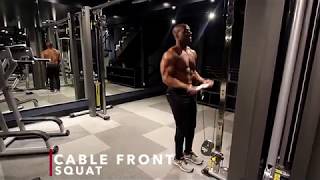 (legs) Cable front Squat