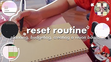RESET ROUTINE | planning, budgeting, creating a vision board, setting goals