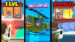 Hell Copter - 1LVL Vs 9999LVL WORLD RECORD Android IOS, Gamepaly