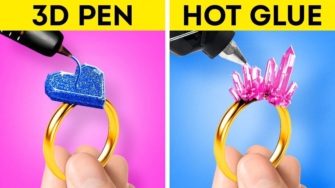 3D PEN VS HOT GLUE || Awesome Epoxy Resin Crafts and Creative DIY Ideas ...