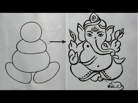 Pin on Ganesh drawing easy