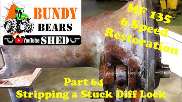 MF135 6 Speed Restoration #64 Removing a Stuck Diff Lock Shaft