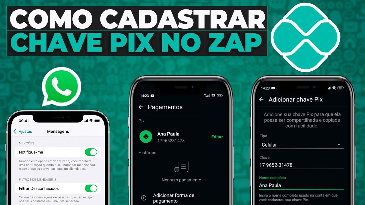Como cadastrar Chave Pix no WhatsApp - 2025 - YouTube