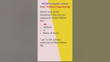 Python programming MCQ PGTRB computer instructor #pgtrbcs