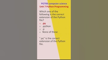 Python programming MCQ PGTRB computer instructor #pgtrbcs