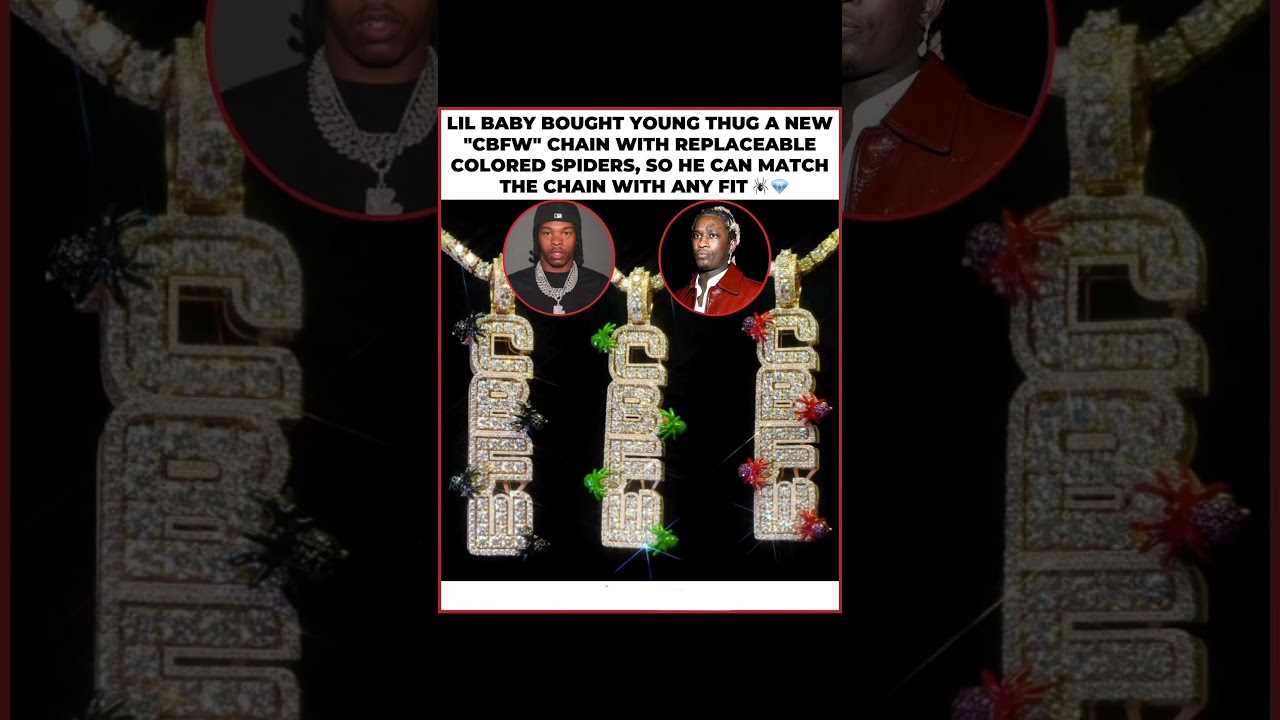 Lil Baby Gifts Young Thug a WILD 'CBFW' Chain w/ Switchable Spiders Match ANY Fit??' 