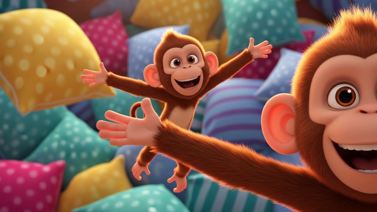 Five Little Monkeys — Jumping on the Bed Nursery Rhyme Songs for Little Learners  more fun songs!