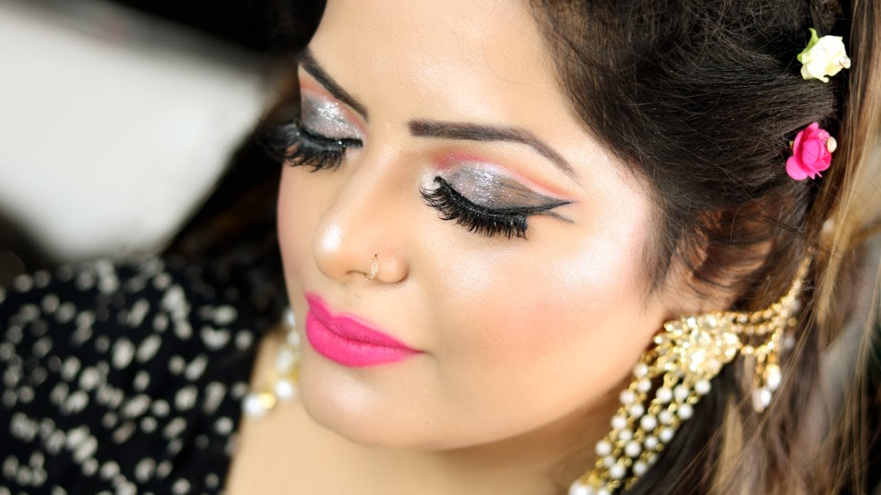 Royal Silver And Black Makeup With 2 products | Prabha Makeover