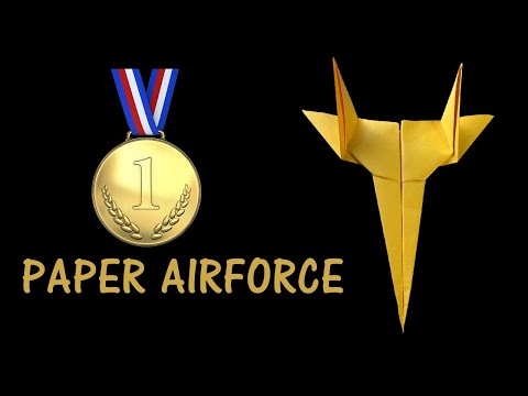 HOW TO MAKE A PAPER ✈️ AIRFORCE EASY🎖️- ORIGAMI AIRCRAFT(DIY TUTORIAL) ✈️🎖️