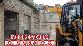 JCB 3DX OPERATOR ALAT BERAT NGAMUK AKIBAT TIDAK DI GAJI|| Hancurkan rumah majikan dengan JCB backhoe